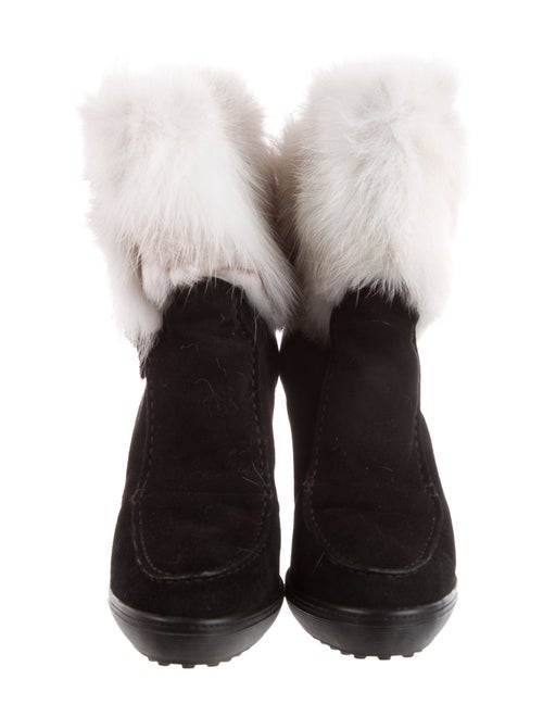 Tod's Suede Fur Trim Boots