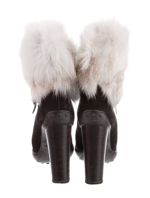 Tod's Suede Fur Trim Boots