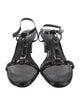 Tod's Patent Leather Studded Accents T-Strap Sandals