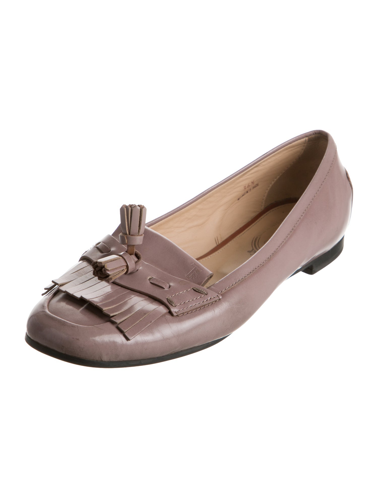 Tod's Leather Tassel Accents Loafers
