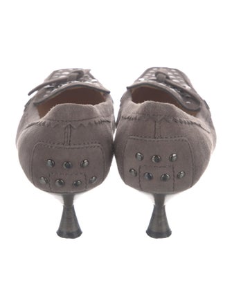 Tod's Suede Bow Accents Pumps