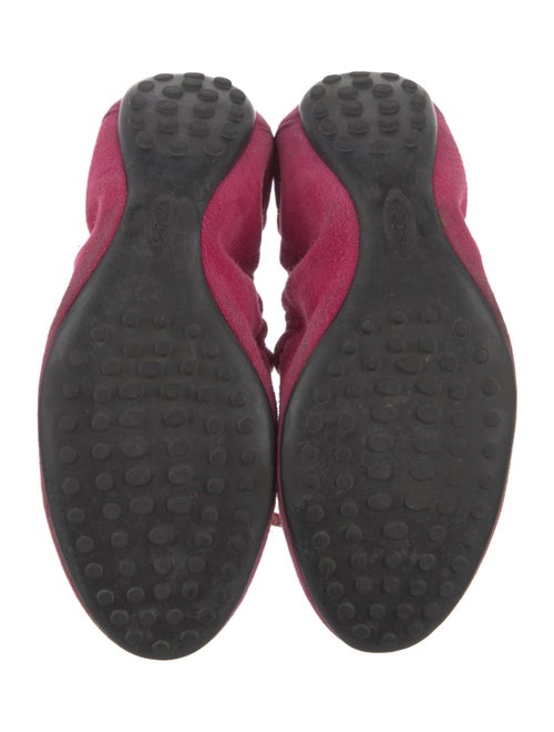 Tod's Suede Bow Accents Ballet Flats