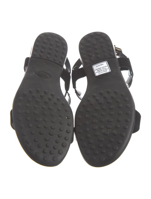 Tod's Leather T-Strap Sandals
