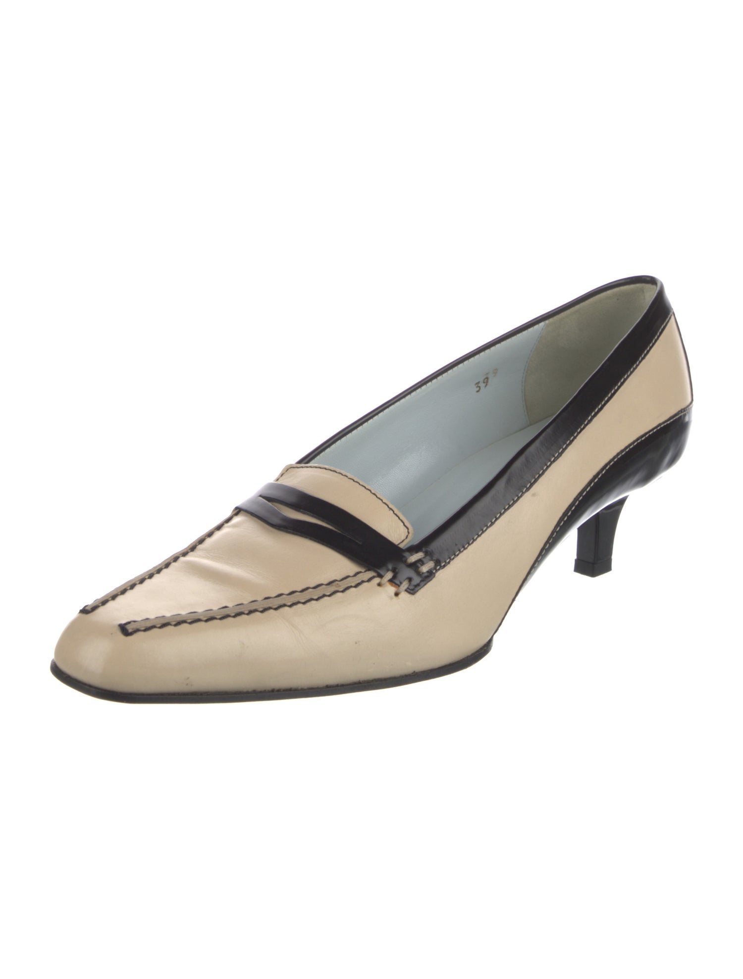 Tod's Leather Leather Trim Embellishment Slingback Pumps