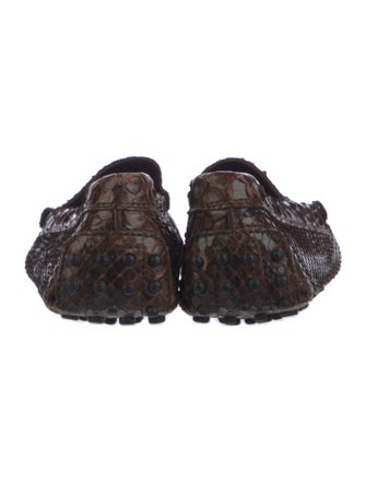 Tod's Snakeskin Animal Print Loafers