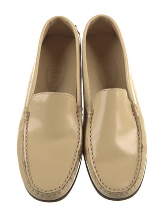 Tod's Patent Leather Raw-Edge Trim Loafers