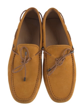 Tod's Suede Bow Accents Moccasins