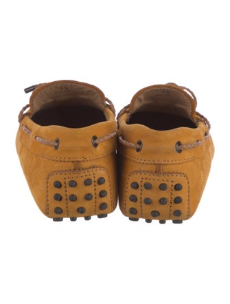 Tod's Suede Bow Accents Moccasins