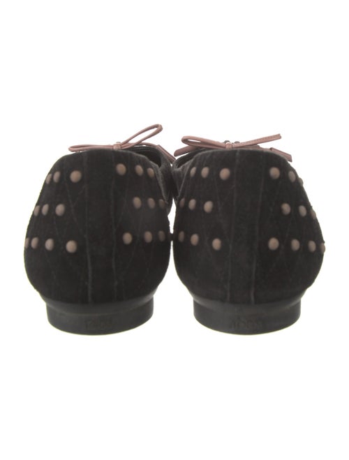 Tod's Quilted Pattern Suede Flats