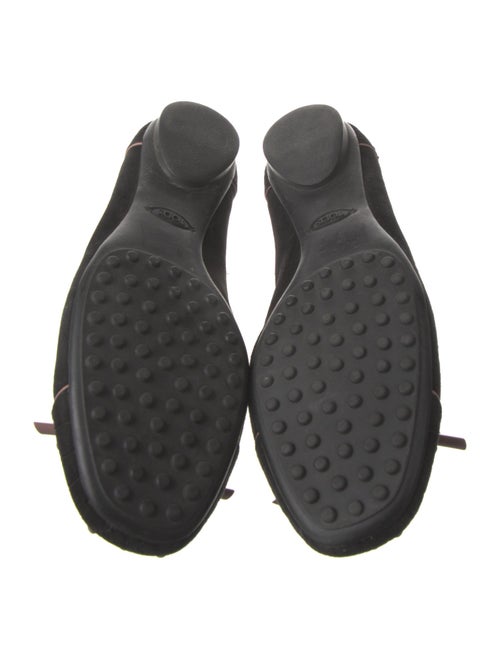 Tod's Quilted Pattern Suede Flats