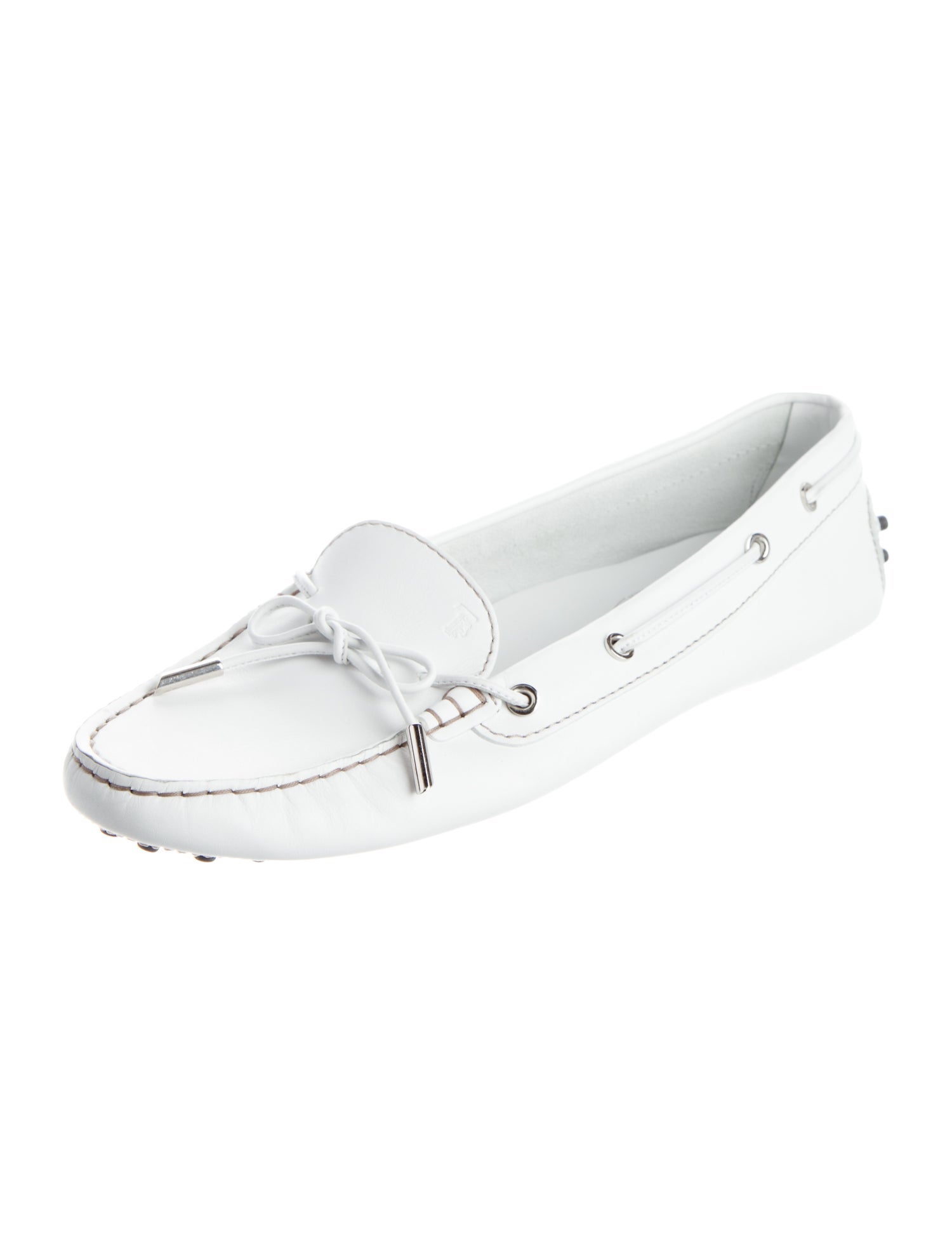 Tod's Leather Studded Accents Moccasins