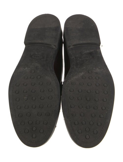 Tod's Leather Fringe Trim Accent Loafers