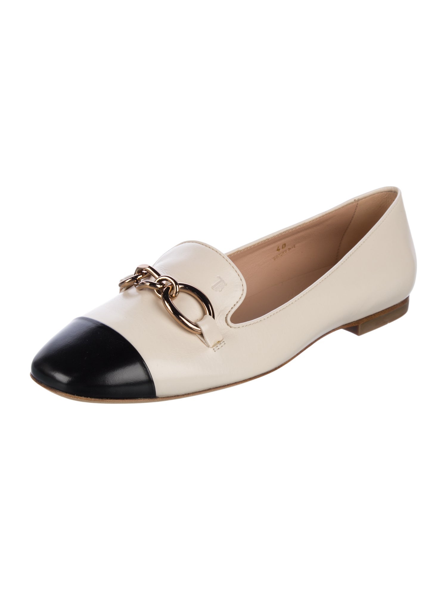 Tod's Leather Colorblock Pattern Loafers