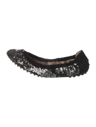 Tod's Sequins Sequin Embellishments Ballet Flats