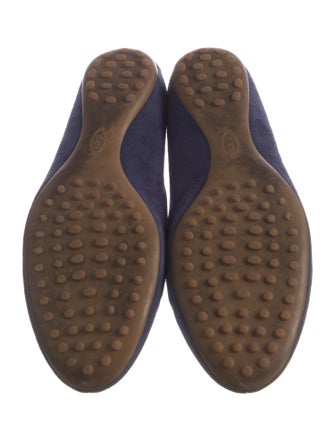 Tod's Suede Leather Trim Embellishment Flats