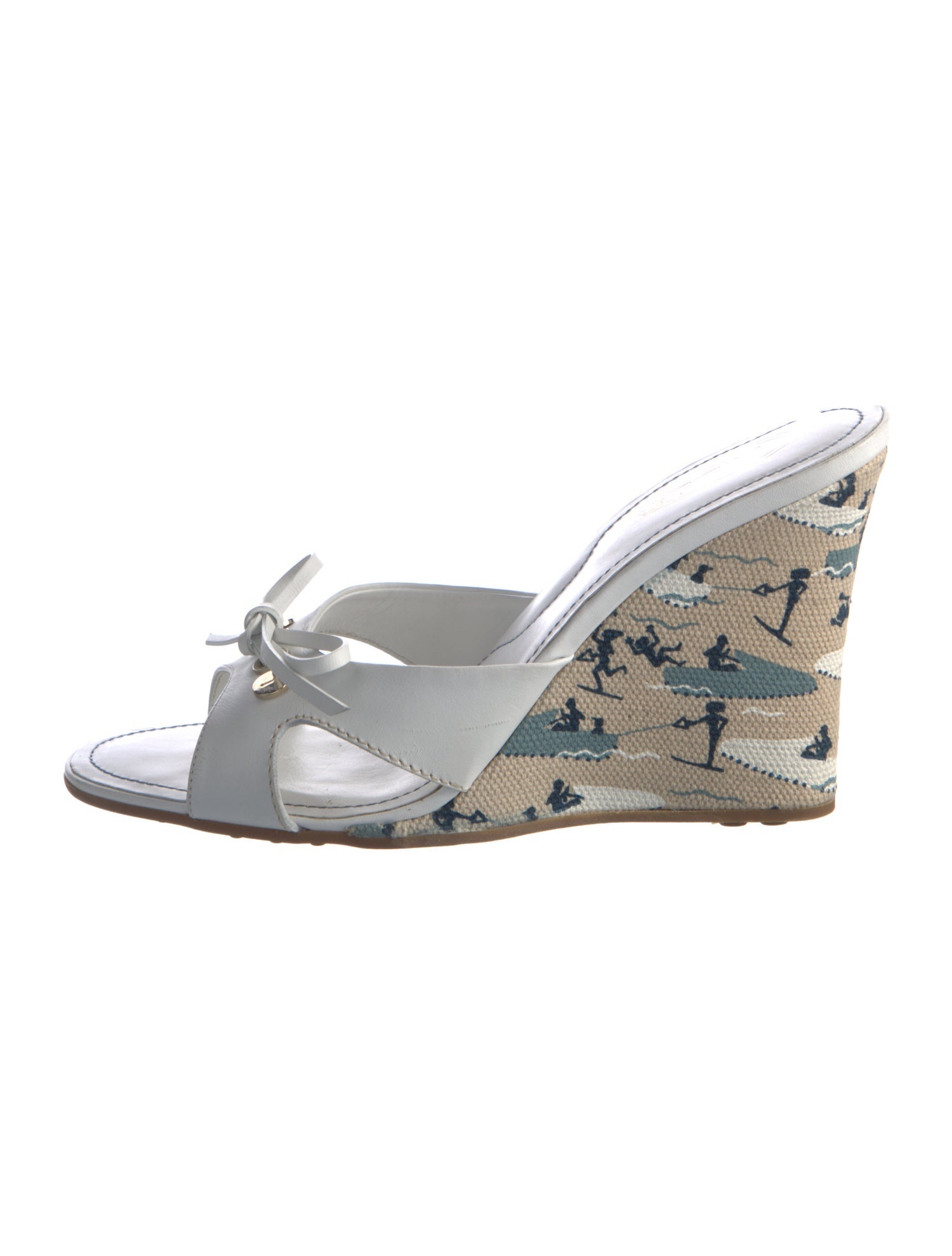Tod's Leather Bow Accents Slides