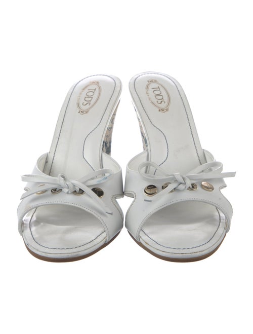 Tod's Leather Bow Accents Slides
