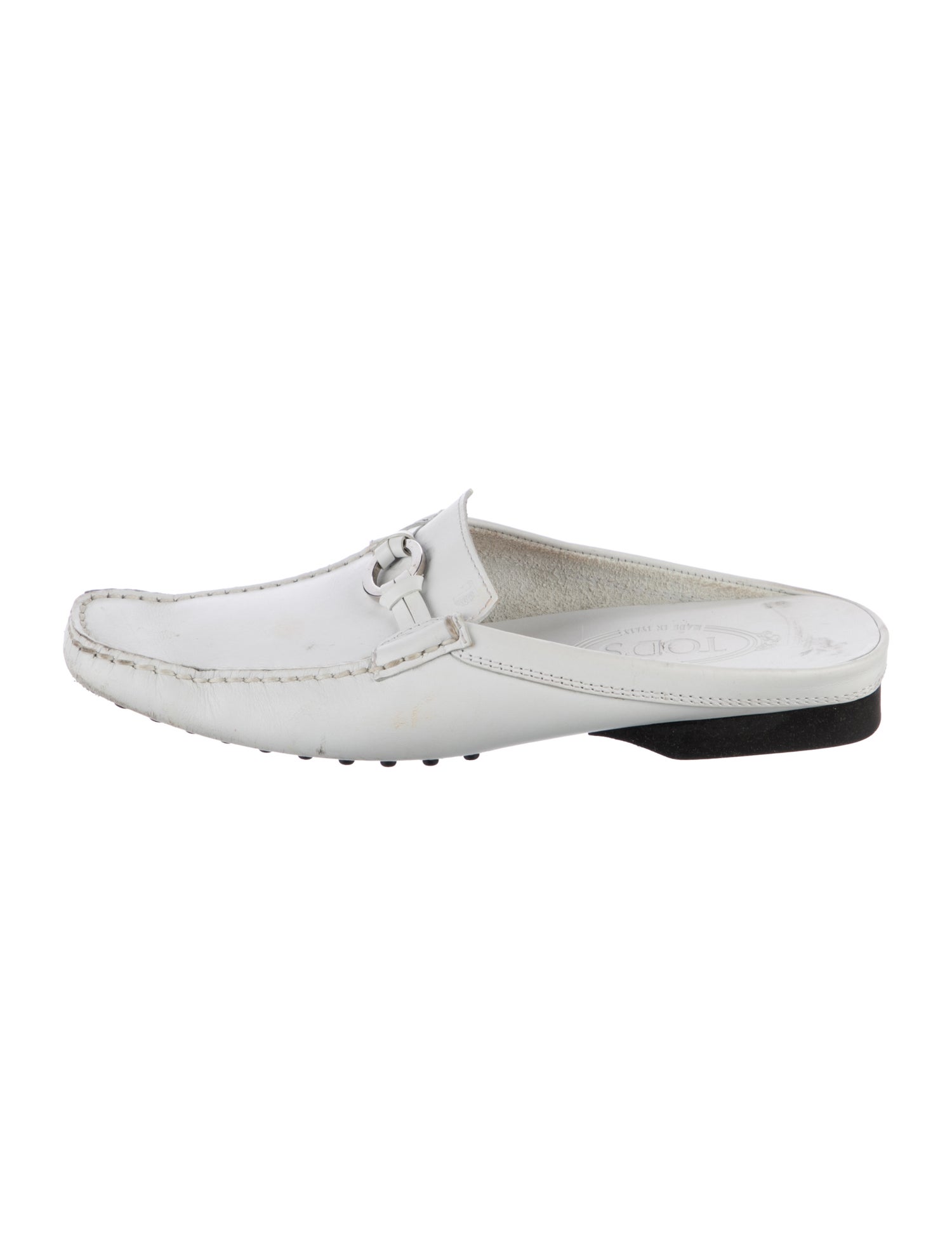 Tod's Leather Whipstitch Trim Mules