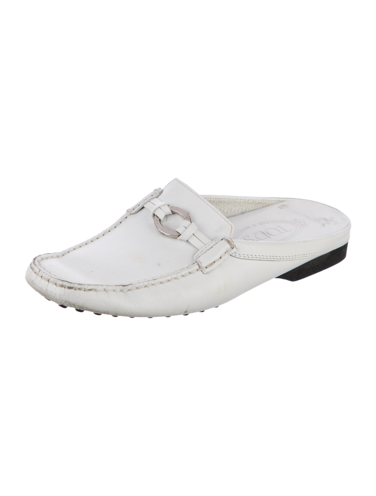 Tod's Leather Whipstitch Trim Mules