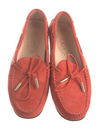 Tod's Suede Bow Accents Moccasins