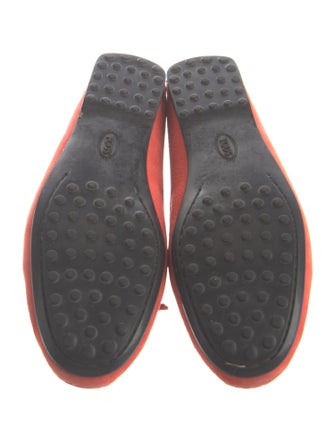 Tod's Suede Bow Accents Moccasins