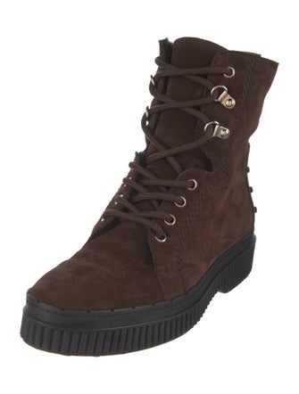 Tod's Suede Lace-Up Boots