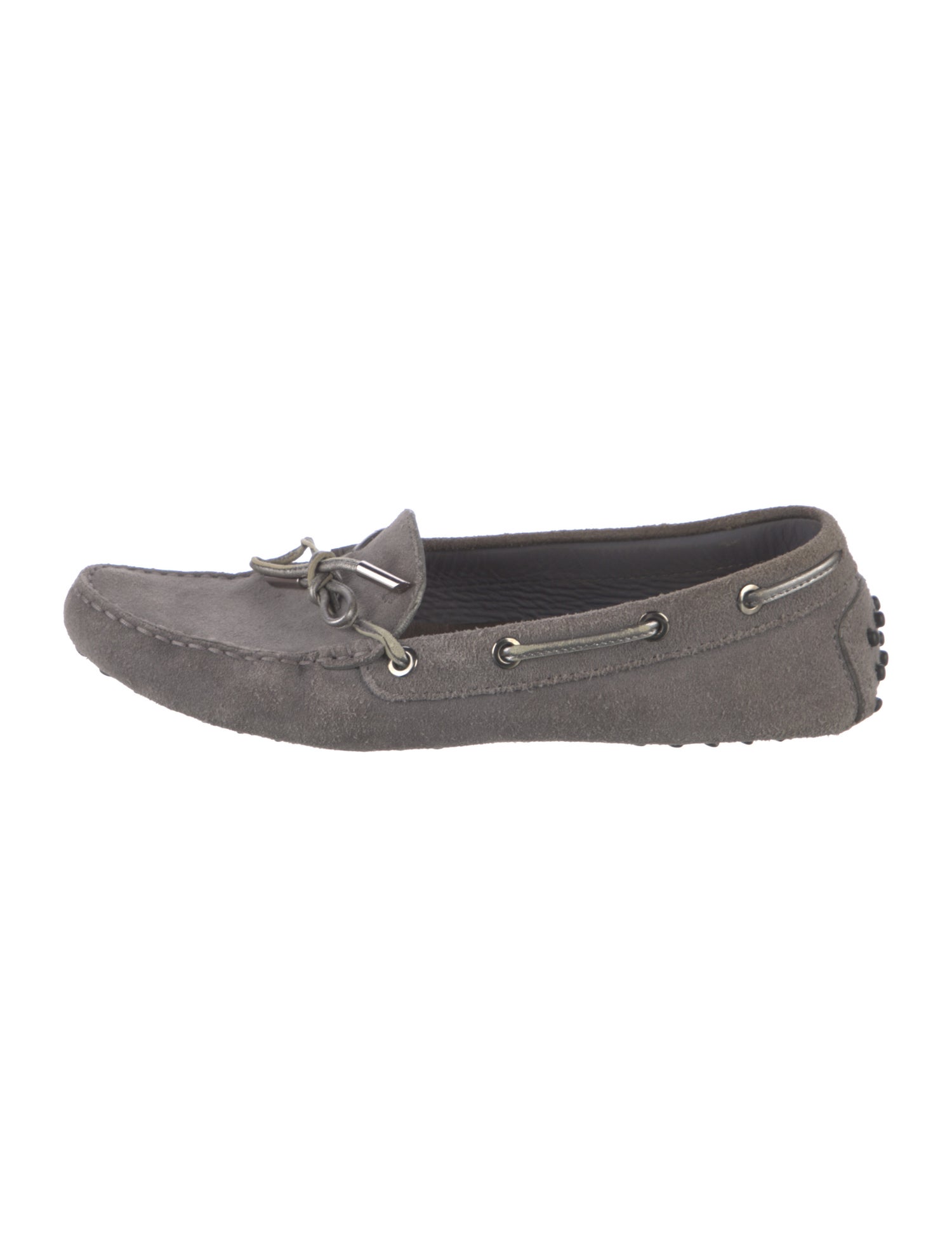 Tod's Suede Bow Accents Moccasins