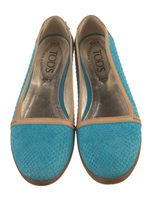 Tod's Suede Animal Print Flats