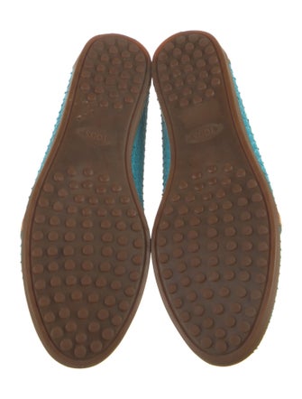 Tod's Suede Animal Print Flats