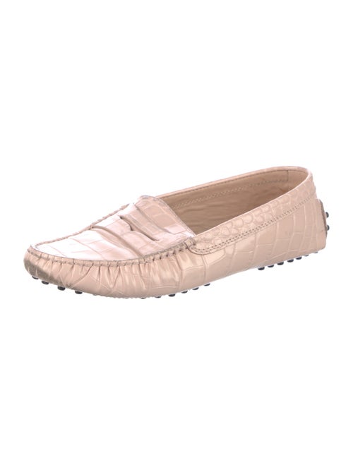Tod's Embossed Leather Loafers