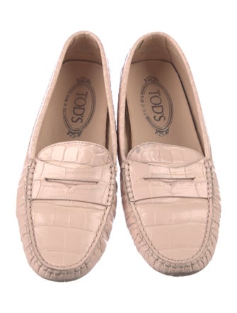 Tod's Embossed Leather Loafers