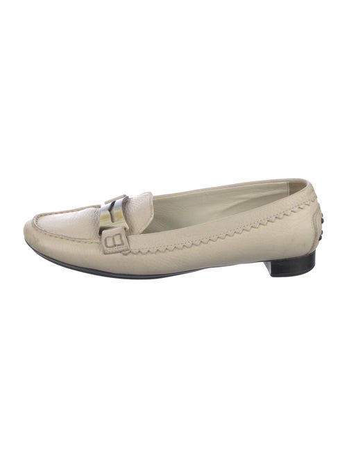 Tod's Leather Crystal Embellishments Loafers