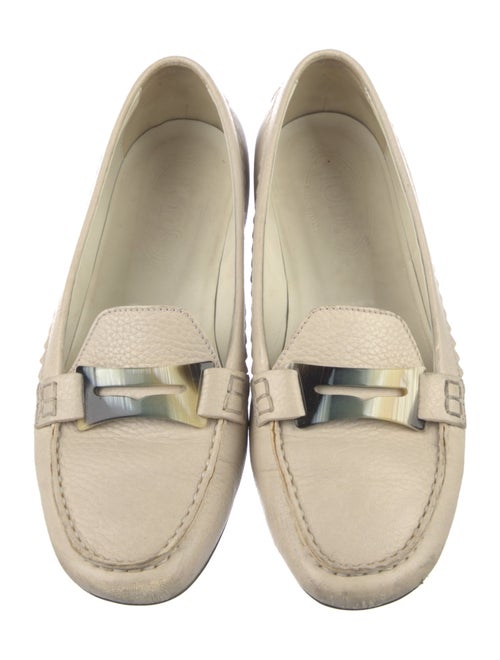 Tod's Leather Crystal Embellishments Loafers