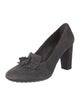 Tod's Suede Tassel Accents Pumps