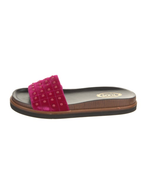 Tod's Velvet Studded Accents Slides