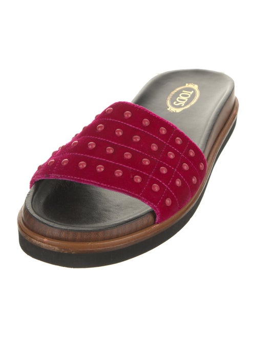Tod's Velvet Studded Accents Slides