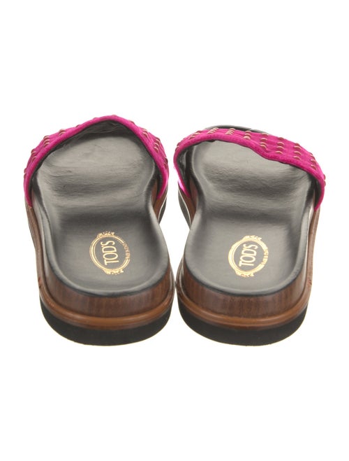 Tod's Velvet Studded Accents Slides
