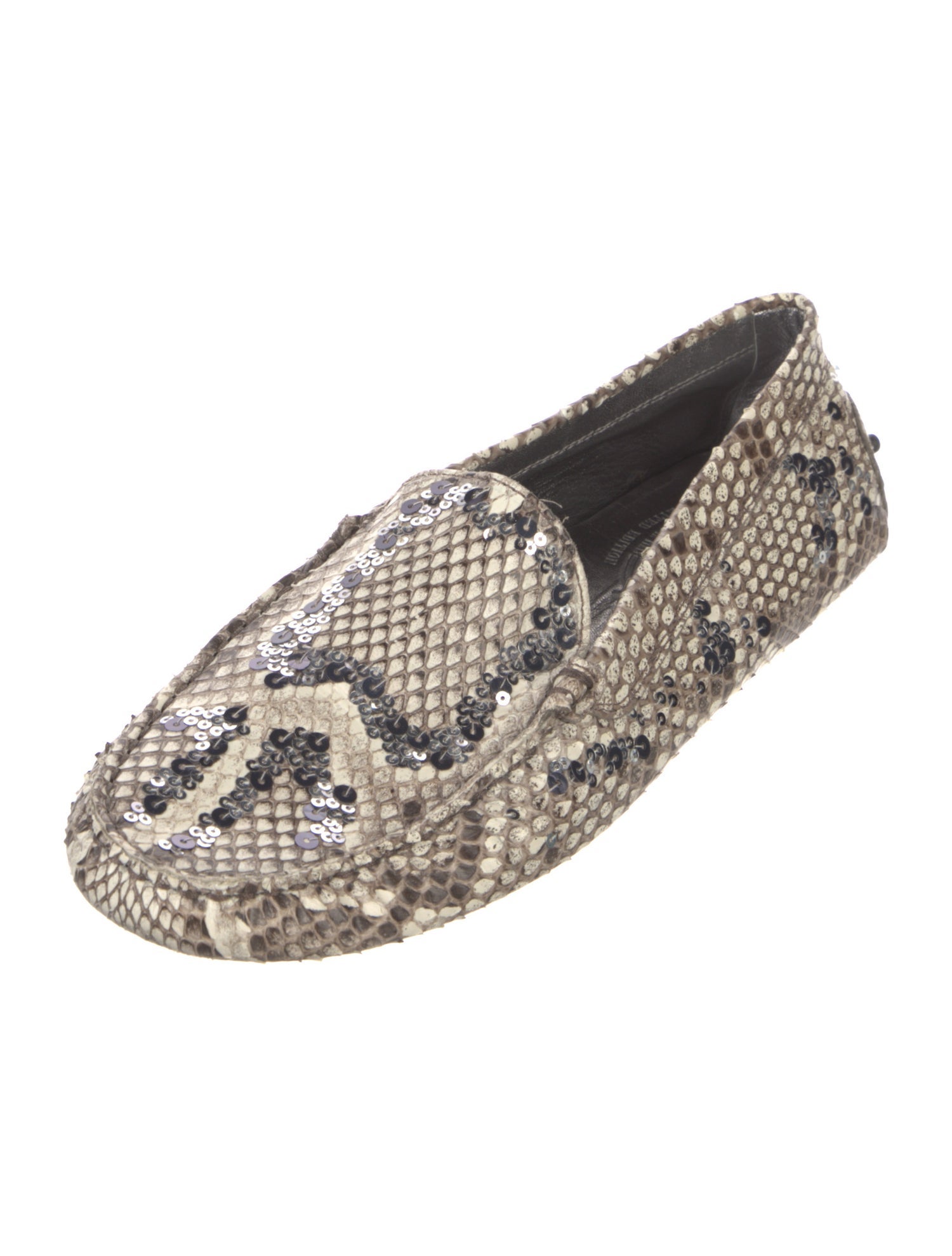 Tod's Leather Animal Print Loafers