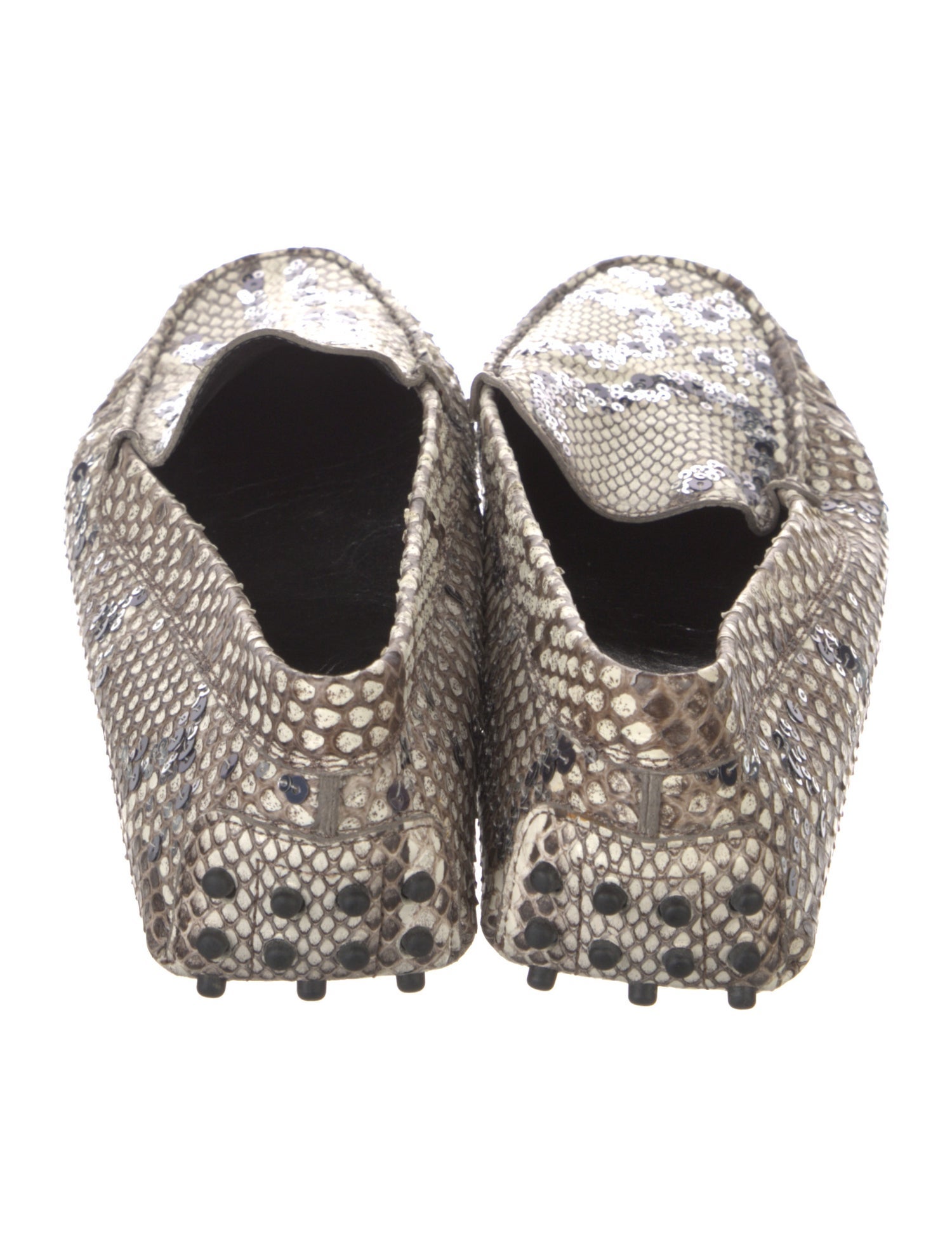 Tod's Leather Animal Print Loafers