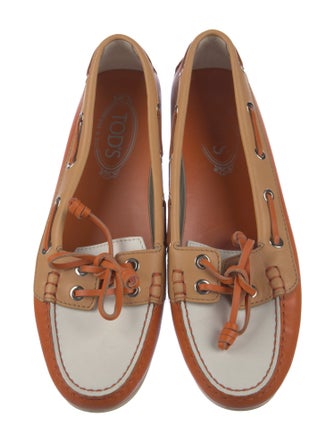 Tod's Leather Colorblock Pattern Moccasins
