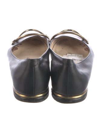 Tod's Leather Chain-Link Accents Flats