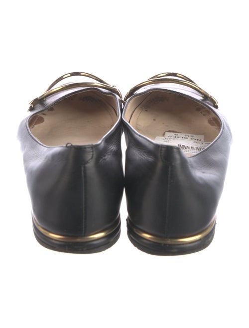 Tod's Leather Chain-Link Accents Flats