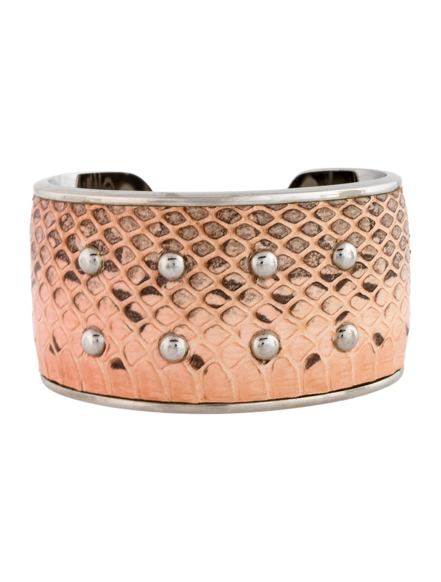 Tod's Snake Skin Leather Cuff Bracelet