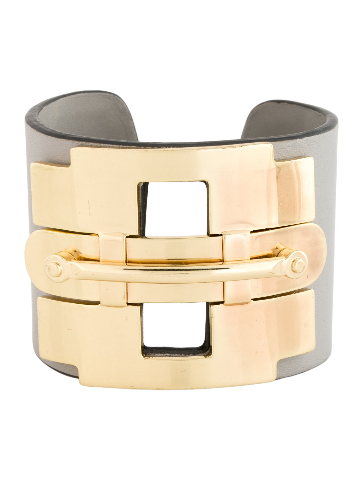 Tod's Leather Horsebit Cuff Bracelet