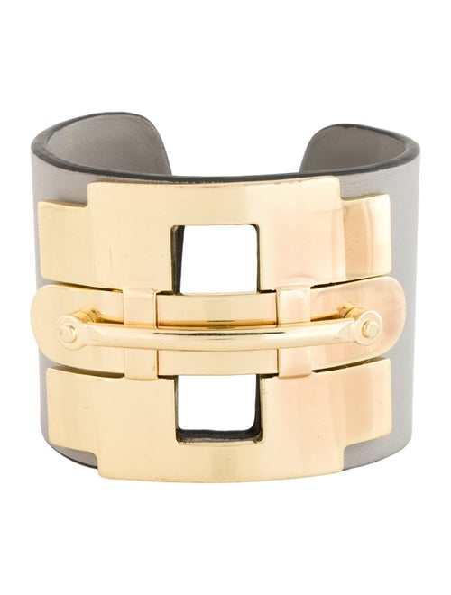 Tod's Leather Horsebit Cuff Bracelet
