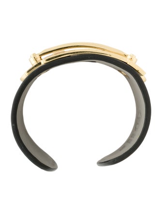 Tod's Leather Horsebit Cuff Bracelet