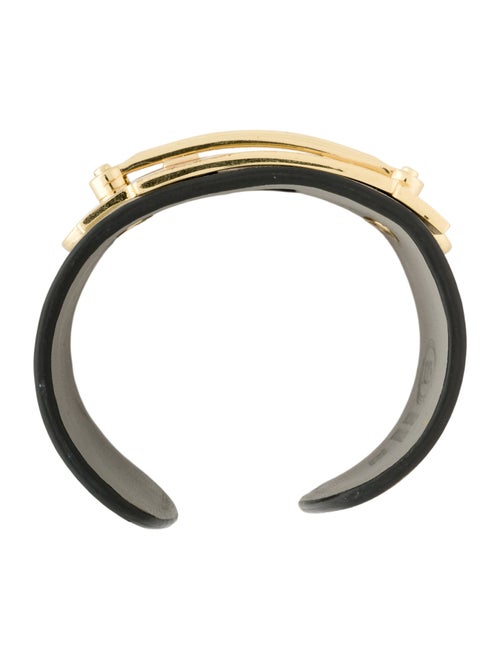 Tod's Leather Horsebit Cuff Bracelet