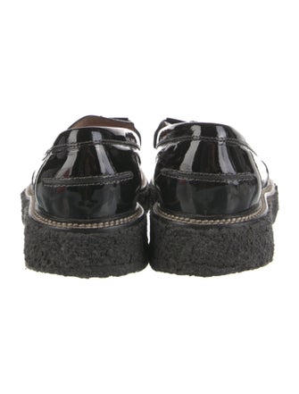 Tod's Patent Leather Tassel Accents Loafers