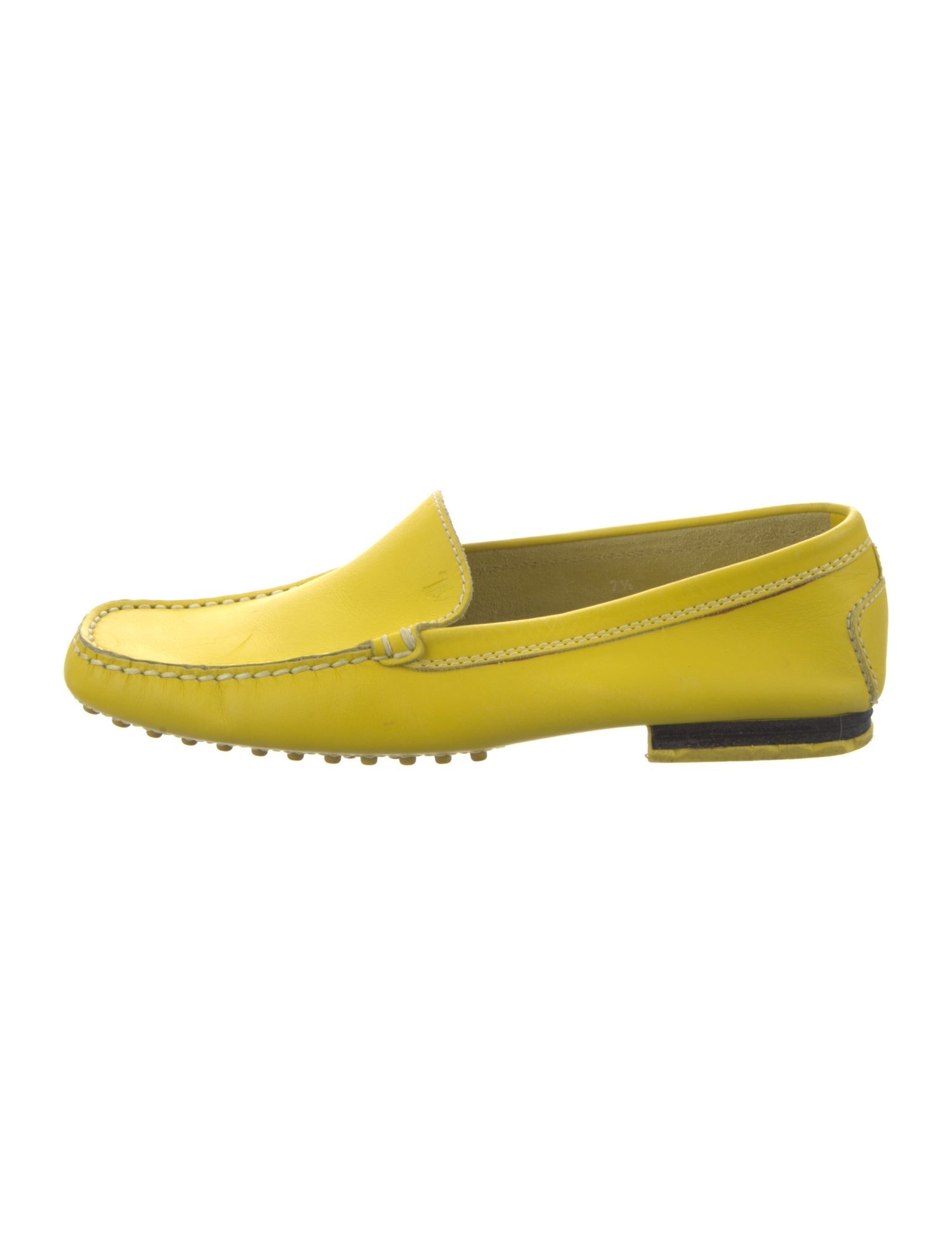 Tod's Leather Embroidered Accent Loafers