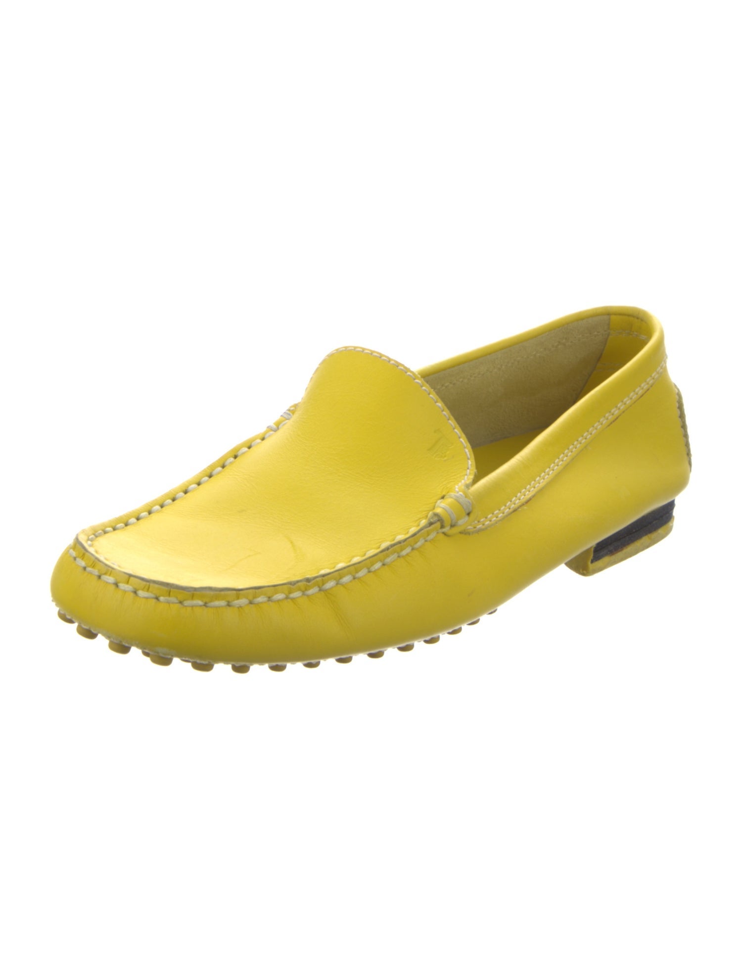 Tod's Leather Embroidered Accent Loafers